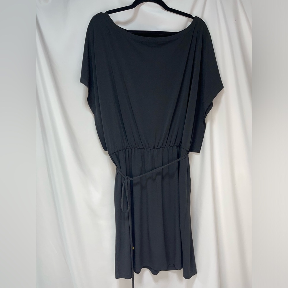 Lane Bryant casual stretchy black dress with Ties at waist women’s size 14/16W